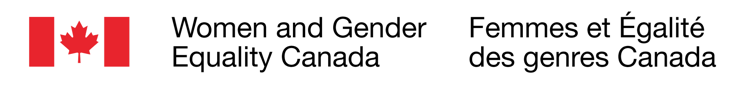 Women and Gender Equality Logo with Canada's Flag